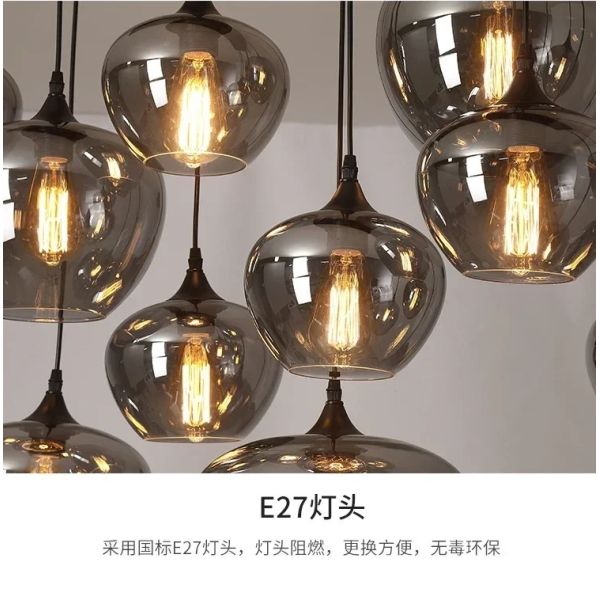 Modern Glass Chandeliers For Dining Tables Living Room Kitchen Office Coffee Hanging Lamp (WH-AP-679)