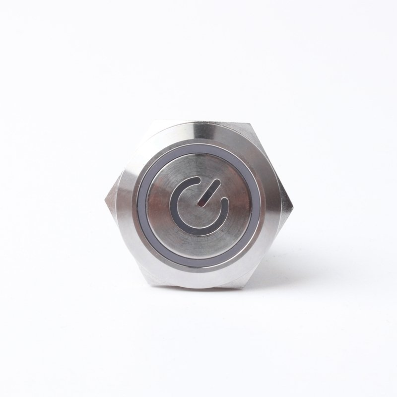 30mm Stainless Steel 6-Pin Waterproof Momentary Illuminated Push Button Switch 220V IP65 250V Max. Electronic 1NO1NC