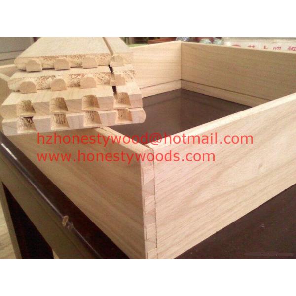 Paulownia drawer sides and backs, Paulownia drawer component. Dovetail groove