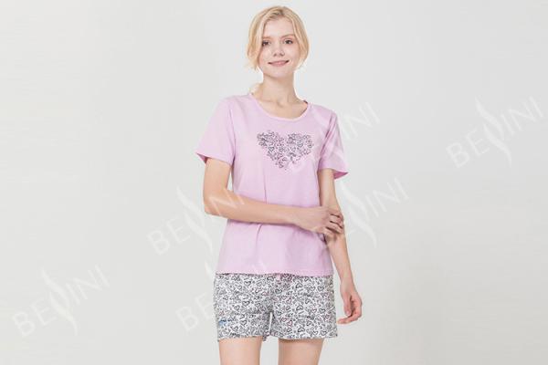 Personalized Two Piece Womens Pyjama Sets With Elastic Waist OEM Available