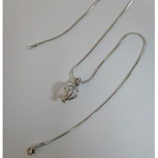 snake chain Unique Genuine 5 PCS High Quality Freshwater Pearls Cage Pendant Necklace