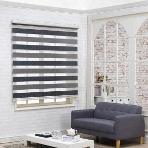 Electric Roller Window Blinds Double Layer Transparent With Polyester Material