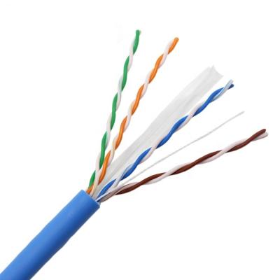HDPE de cobre livre interno do cabo ethernet 23awg 99,9% Oxygeen de Cat6 UTP