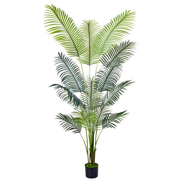 Artificial Palm Tree  wholesale​ Realistic Fiber Trunks Faux Tropical Areca Floor Plant for Indoor Home and Office Decor
