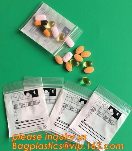 Medical First Aid Kit Empty Bag, medical pill zip lock bag, resealable medical exit bag with k for tobacco packs