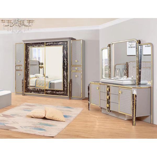 Кожаная отраженная мебель спальни классики европейская установила опционный