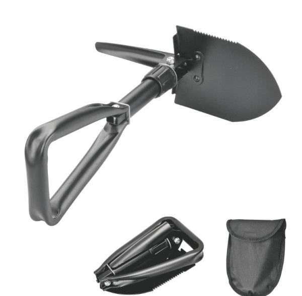 True Tempered S900 Folding Spade with Steel Tube Handle and Carbon Steel Construction