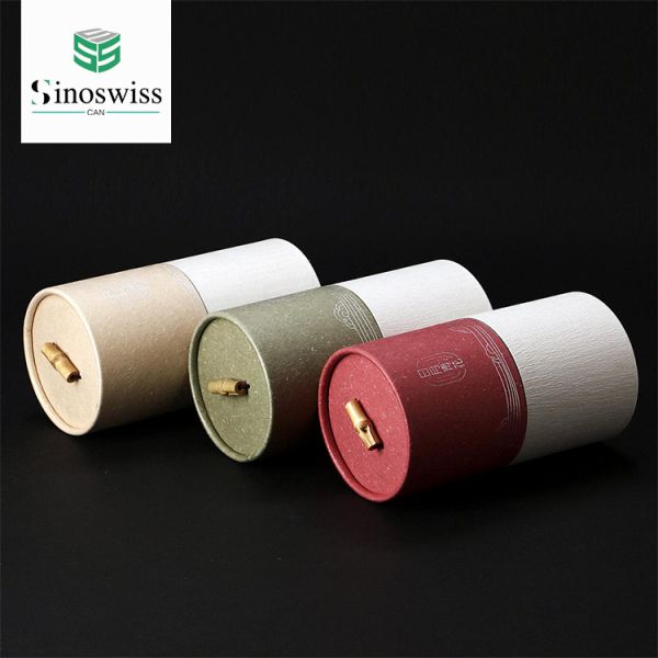 Sealed Design Paper Tube Canister Fully Recyclable Paperboard Tube Packaging For Gifts