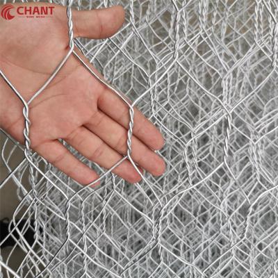 4x1x1 Mesh Size 80*100 Silver Double Twist  Woven Wire Mesh Gabion Baskets Hexagonal Wire Mesh