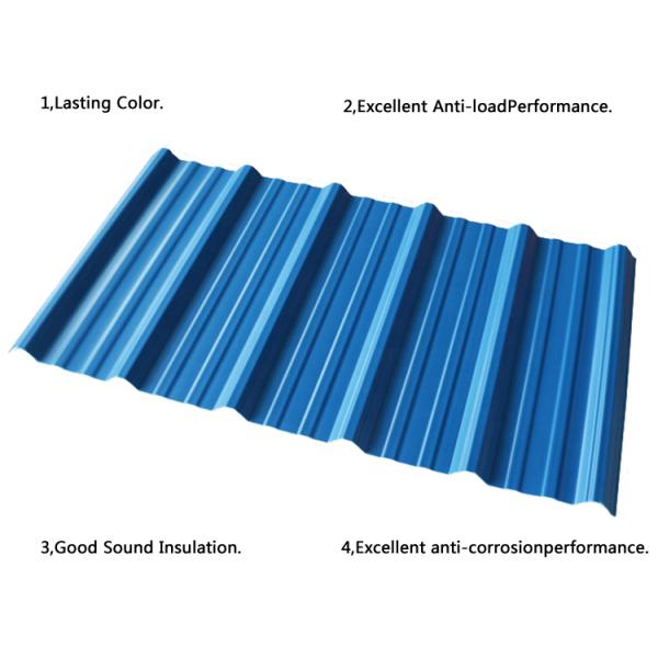 Waterproof PVC Roof Tile 1.0mm-2.5mm Thickness for Warehouse Factory