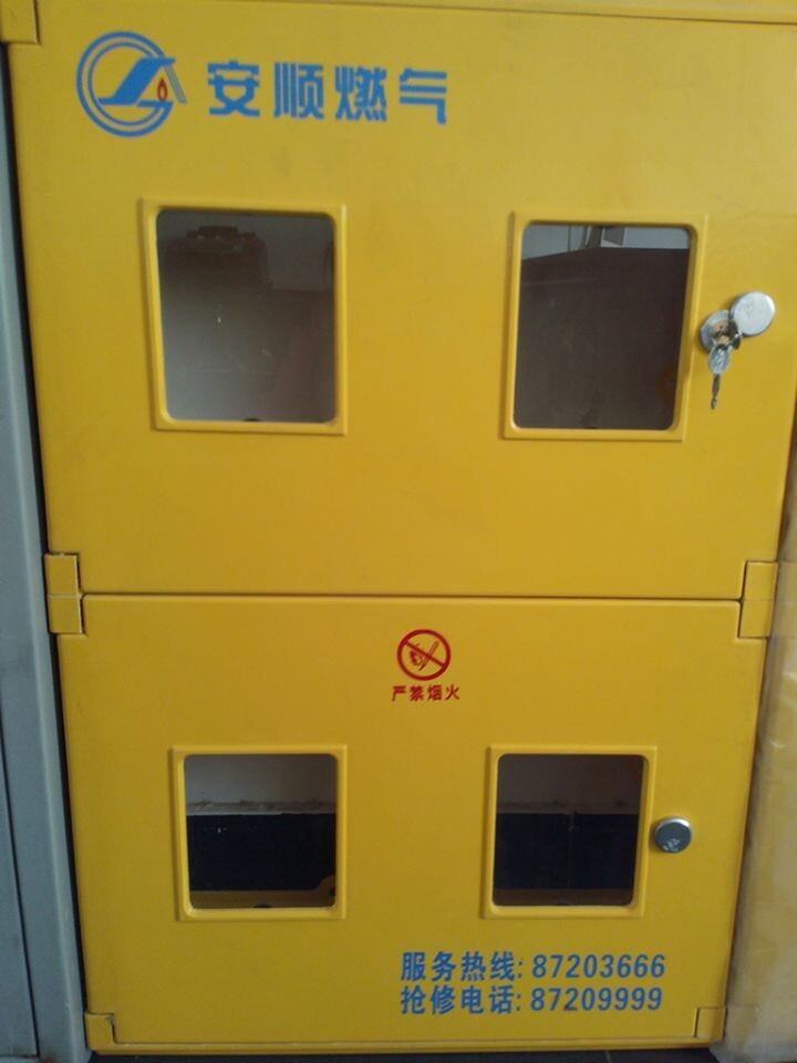 FRP Gas Meter Box Outdoor Wall Mounted Enclosure with CE Certified SMC Technique