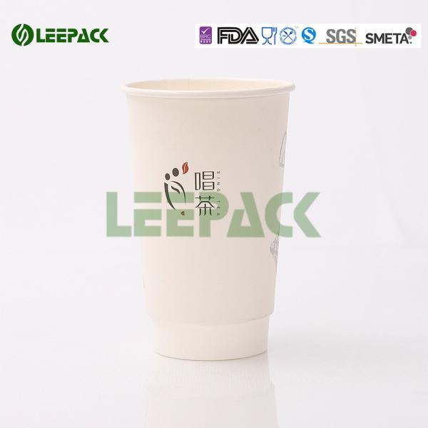 Hot Disposable Paper Cups Food Grade Logo Ptinting Single Or Double Wall