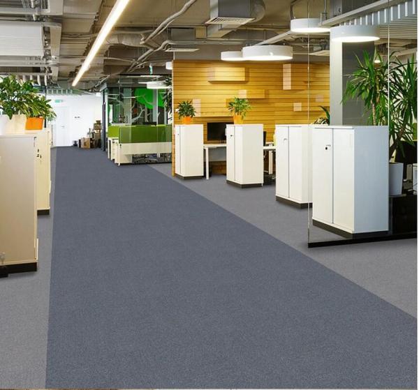 50*50cm Square Stripping Fireproof Commercial Floor Mat Office Building