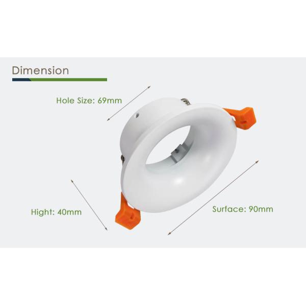 Industrial Mr16 LED Housing For 110-248v White Round Commercial Spotlight