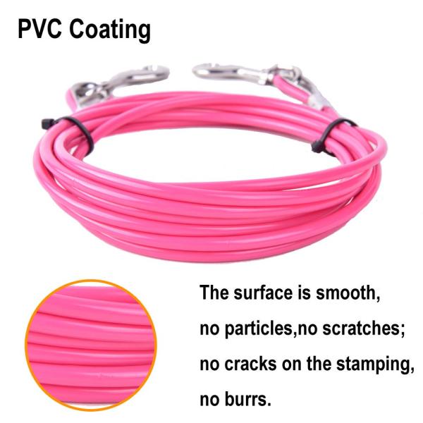 Великолепная устойчивая водоустойчивая связь поводка 15фт собаки вне привязывает веревочку покрытия ПВК