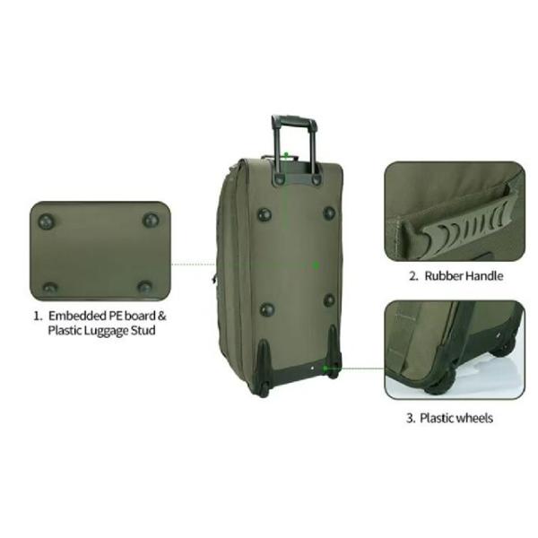 Collapsible Wheeled Luggage Travel Bag Expedition Rolling Duffel Bag