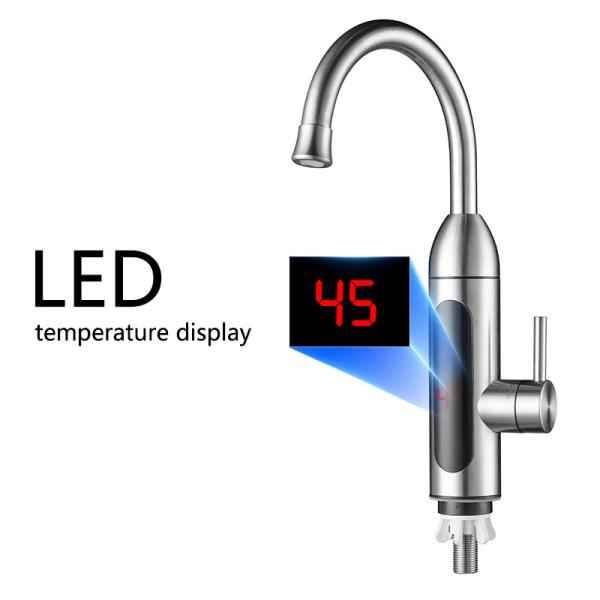 Fast Heating 304 Stainless Steel Instant Electric Water Heater Kitchen Tap