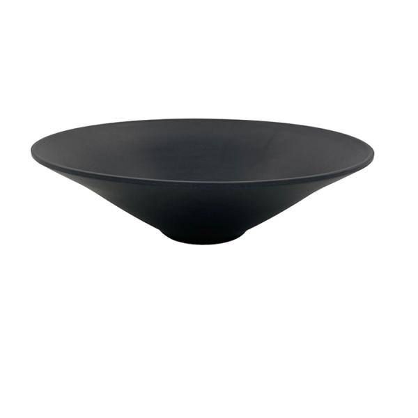 Restaurant Melamine Ramen Bowls Black Matte Round Jar Shape 10''