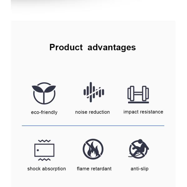 Антибактериальный спортивный резиновый пол EPDM водонепроницаемый прочный для спортзала