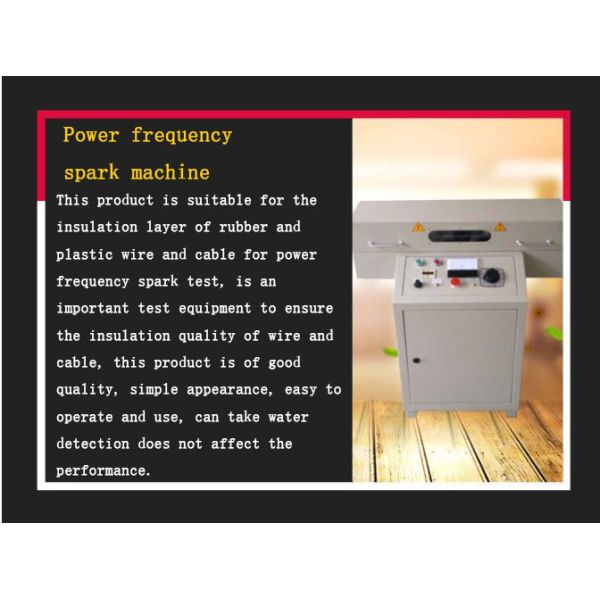 High Frequency 15KW 25KW Spark Tester for Cable and Wire YUYANG Cable Testing Machine