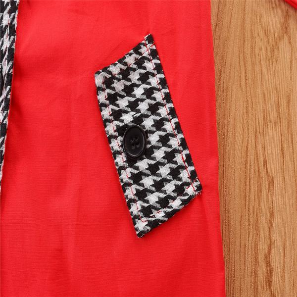 Обмундирование детей устанавливает детей костюма Houndstooth девушек шить девушки фасонируют набор 2-Piece