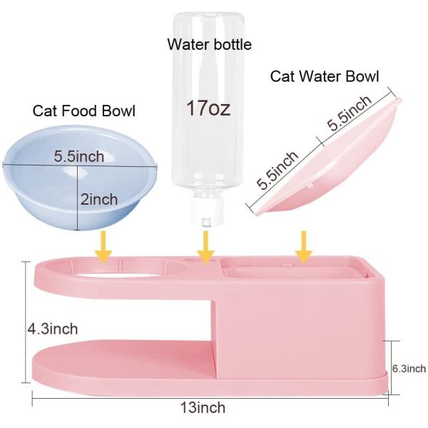2.5L Steel Pet Water Dispenser Automatic Water Bowl For Small Dogs