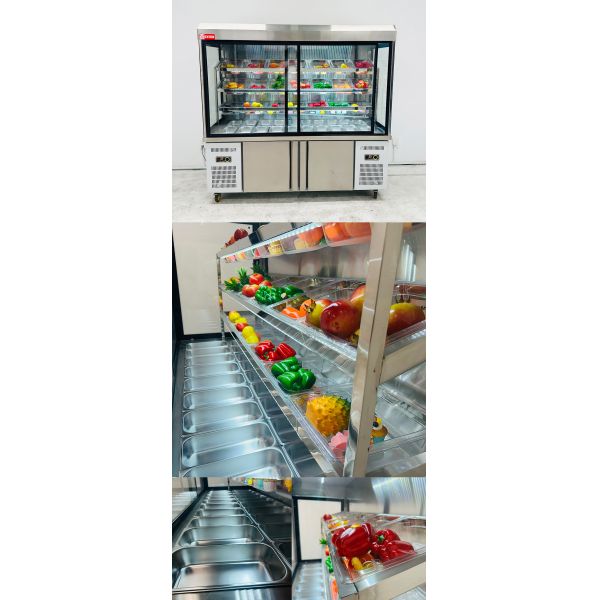 Malatang Hot Pot Open Display Fridge Restaurant Fresh Open Air Refrigerator
