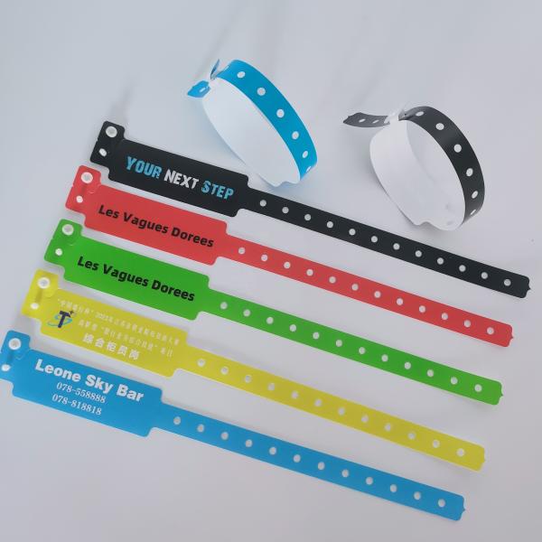 250*25mm/250*19mm PE Wristband VIP Admission for Park/Events/Festival ISO9001 Certified