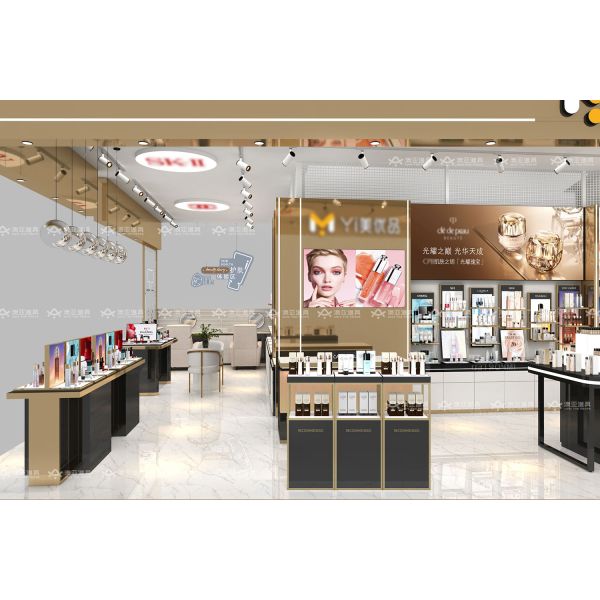 BKC011 Beauty Display Rack Skincare Kiosk Beauty Exhibition Booth for Retail Store Decoration