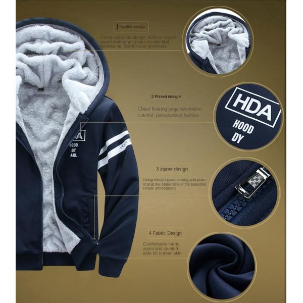 Thickened Hooded Sweatshirt and Portable Track Suit for Men's Outdoor Activities