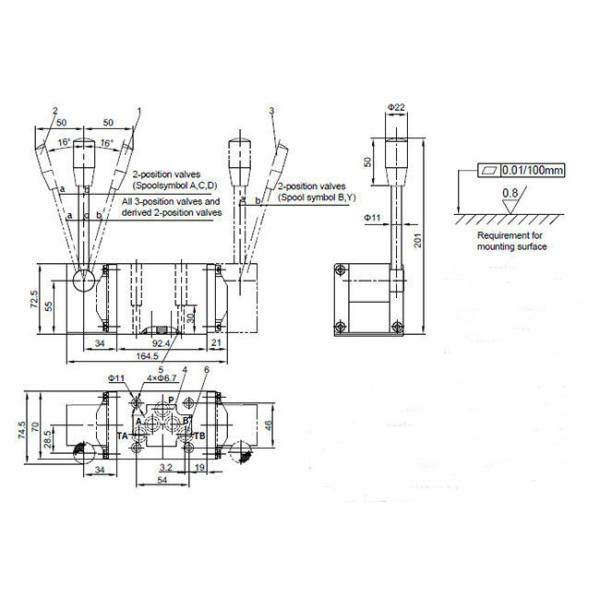 Manual 4 Way Hydraulic Directional Control Valve 1 Spool In Hydraulic System Mechanical