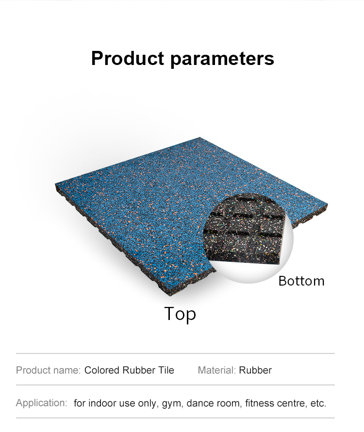 Customized Premium Rubber Tile with EPDM and SBR Materials - Offering Safe and Comfortable Fitness Training Experience