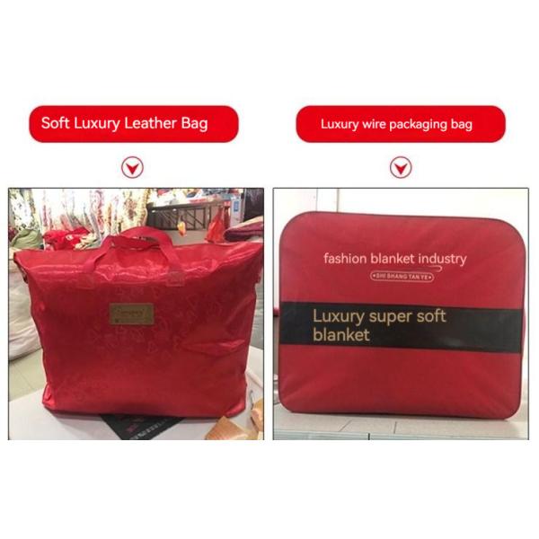 Customized Pattern Luxury 100% Polyester Raschel Mink Blanket with Microfiber Fabric