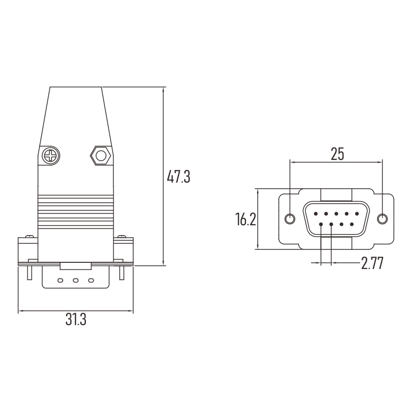 IEC 60807 3 9 прекращение Wireable поля соединителя IP69K раковины Pin d паяя