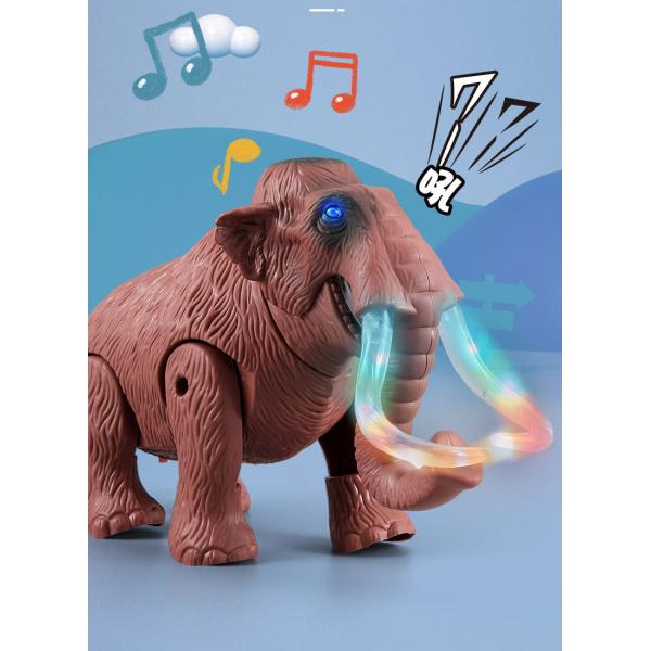 Finished Goods Children's Electric Toy Simulation Mammoth with Lights and Sounds
