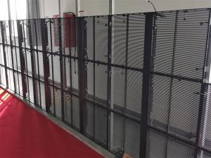ショッピングモール ファッション フルカラー P3.91-7.82 透明なLEDスクリーン ガラスカーテン壁