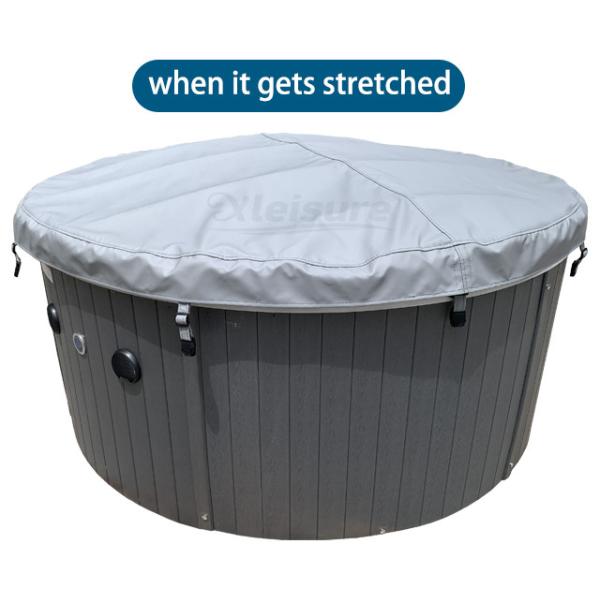 Новый Н тип крышка джакузи ткани Оксфорда крышки завальцовки спа космоса спасения крышки спа круга крена-вверх серая