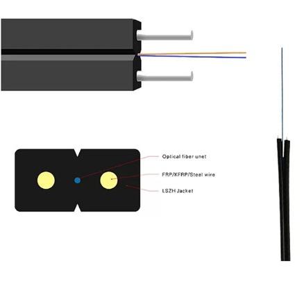 YTTX GJXH / GJXFH Fiber Optic Indoor FTTH Drop Cable 2 Core
