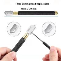 Outil de coupe de verre de 2 mm avec poignée de poignée contenant de l'huile et poignée en acier noir de 145 mm