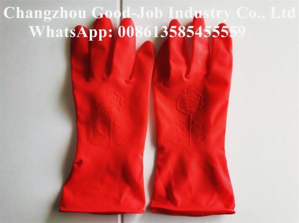 Factory Directly Sale 9inch 12mil Cheap Price Household Latex Protective Work Gloves Waterproof Cleaning Gloves