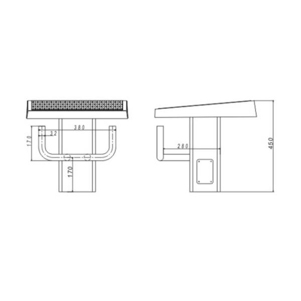 ABS Panel Swimming Pool Starting Platform Anti Rust 500 * 500 * 400mm Size