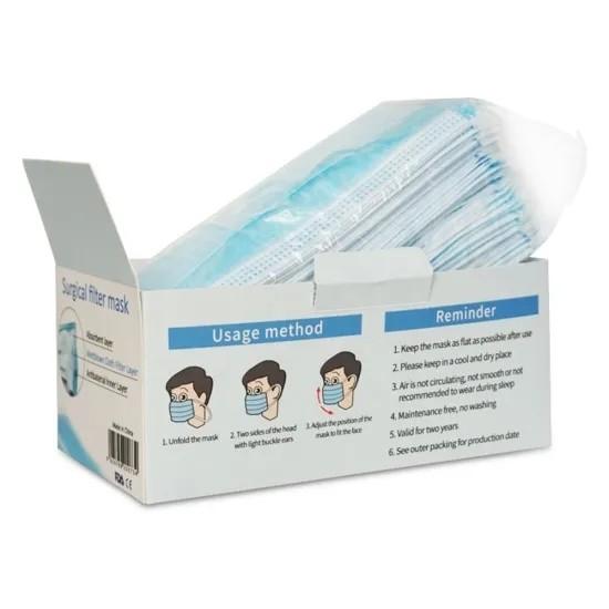 Skin Friendly Sterile Disposable Face Mask 3 Ply Earloop Procedure Masks