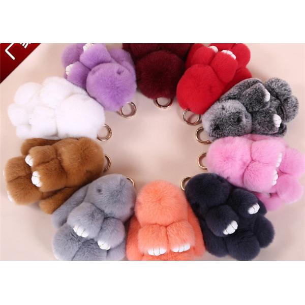 Красочный реальный зайчик Кейчайн в запасе, меховое животное Кейчайн меха для сумки шарма