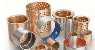DIN 1494 / ISO 3547 Wrapped Composite Sliding Bearing Tin - plated steel  Bushing Strips Maintanance - free