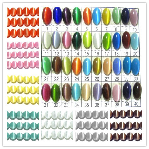 8-16mm Mix Styles Colorful Semi Precious Gem Beads, Round Cat Eye Beads