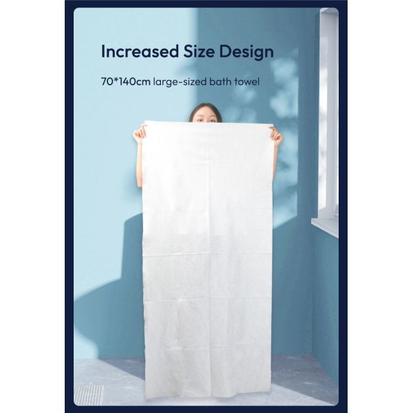 Disposable Big Size Travel Bath Towel White for Hotel Bathroom