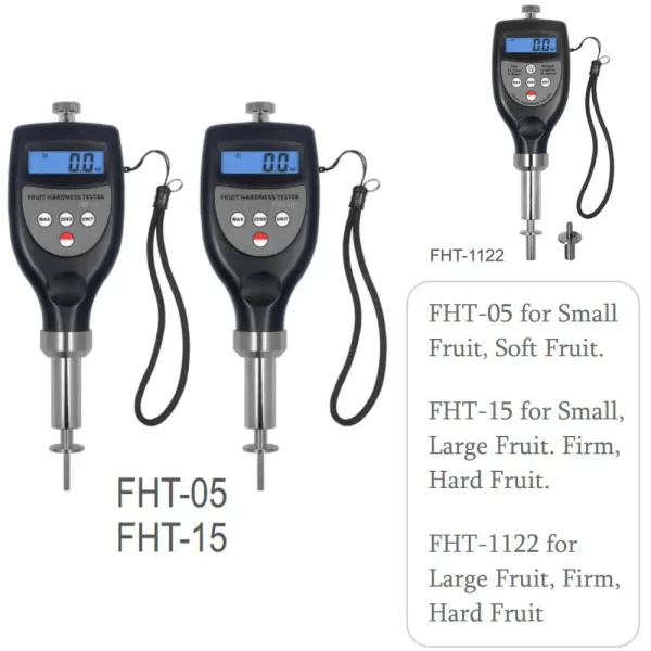 FHT-15 Handheld Compact Fruit Hardness Tester with 10mm Pressing Depth and Fruit Durometer
