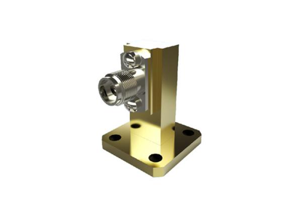 Female Right Angle WR28 Waveguide To Coaxial Adapter High Power K2.92mm