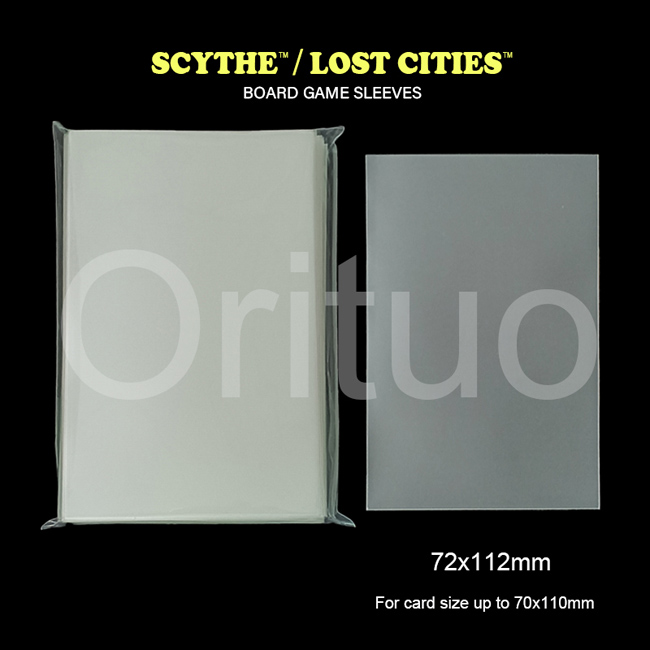 Рукава для карт Scythe / Lost Cities 72x112 мм, матовые, прозрачные, без бликов