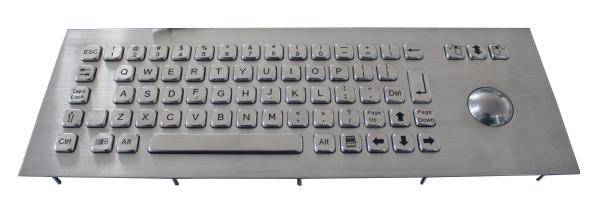 Teclado da montagem do painel de 69 chaves, teclado de aço inoxidável com trackball MTB, OTB, LTB
